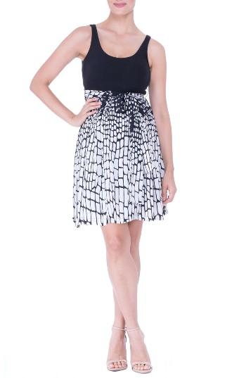 Women's Olian Print Maternity Dress - Black