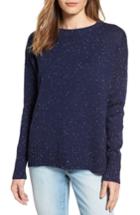 Women's Caslon Back Zip Pullover, Size - Blue