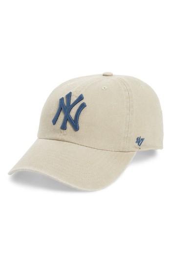 Women's '47 Portsmouth Clean Up New York Yankees Baseball Cap - Beige