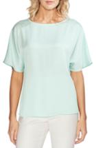 Women's Vince Camuto Pleat Back Hammer Satin Top - Blue