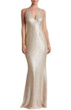 Women's Dress The Population Harper Mermaid Gown - Metallic