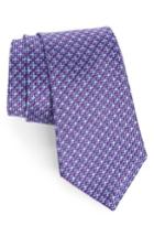 Men's Nordstrom Men's Shop Geo Pattern Silk Tie, Size - Purple
