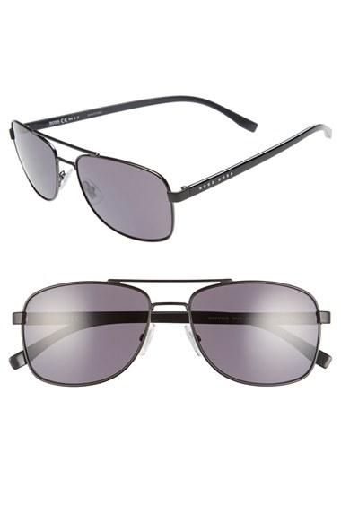 Men's Boss '0762/s' 58mm Polarized Navigator Sunglasses -