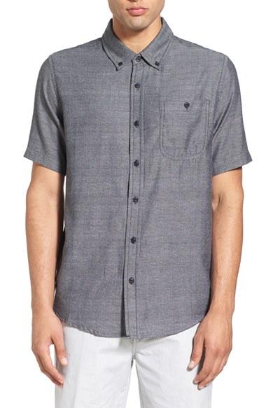 Men's Ezekiel 'check It' Fit Print Short Sleeve Woven Shirt