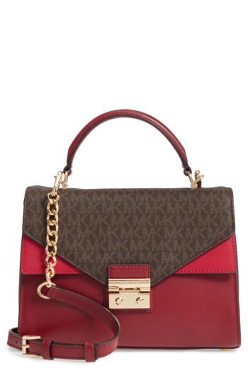Michael Michael Kors Medium Sloan Leather Top Handle Bag - Brown