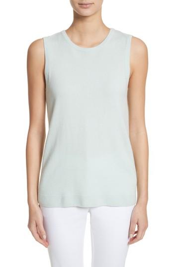 Women's St. John Collection Cashmere Jersey Shell - Green