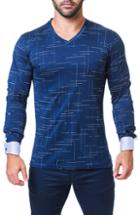 Men's Maceoo Edison Trim Fit Dash T-shirt (m) - Blue
