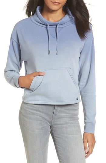 Women's Rvca Smudged Crop Funnel Neck Sweatshirt