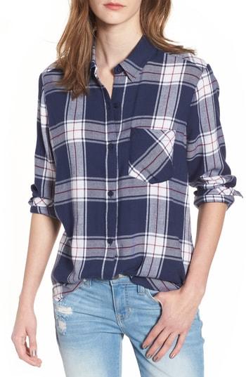 Women's Bp. Plaid Shirt - Blue