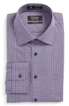 Men's Nordstrom Men's Shop Smartcare Classic Fit Check Dress Shirt .5 32 - Purple