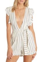 Women's Billabong Sunny Garden Plunge Neck Romper - White