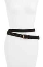 Women's Frame Wraparound Leather Belt - Noir