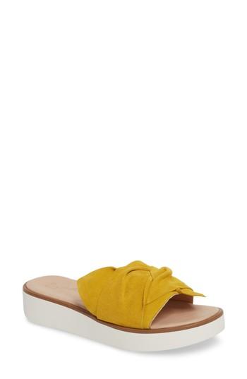 Women's Seychelles Coast Knotted Slide Sandal M - Yellow