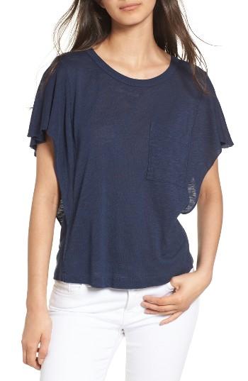 Women's Splendid Slub Flutter Top - Blue