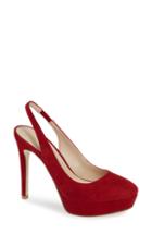 Women's Pelle Moda Shadow Platform Pump .5 M - Red