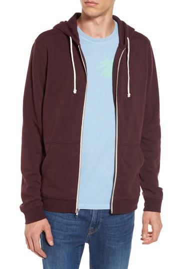 Men's 1901 Fleece Zip Hoodie, Size - Burgundy