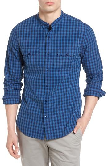 Men's Bonobos Slim Fit Band Collar Gingham Sport Shirt