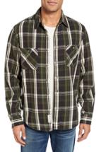 Men's Schott Nyc Classic Fit Plaid Flannel Shirt - Green