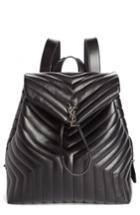 Saint Laurent Monogramme Calfskin Leather Backpack -