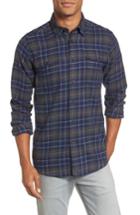 Men's Barbour Keel Regular Fit Plaid Sport Shirt - Blue