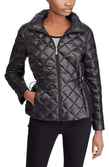 Women's Lauren Ralph Lauren Packable Quilted Down Jacket - Black
