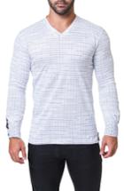 Men's Maceoo Edison Trim Fit Check T-shirt (s) - White