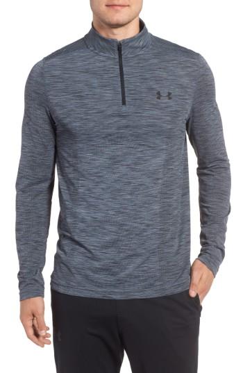Men's Under Armour Threadborne Seamless Quarter Zip Pullover, Size - Metallic