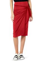 Women's Michael Stars Faux Wrap Skirt - Red