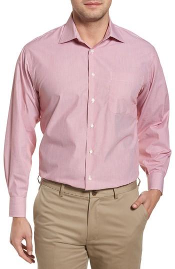 Men's Nordstrom Men's Shop Classic Fit Non-iron Stripe Dress Shirt .5 33 - Red