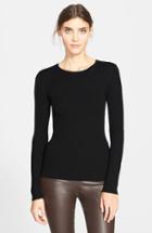 Women's Theory 'mirzi' Rib Knit Merino Wool Sweater - Black