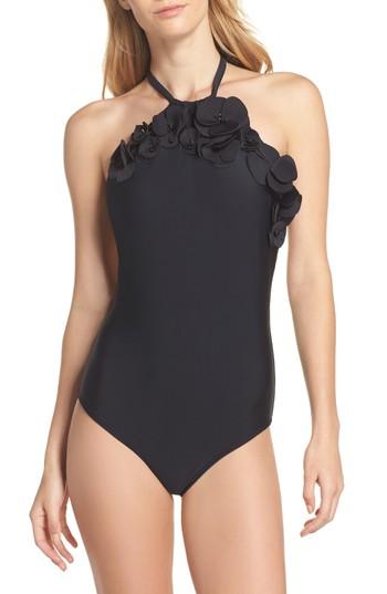 Women's Ted Baker London Flower Applique One-piece Swimsuit