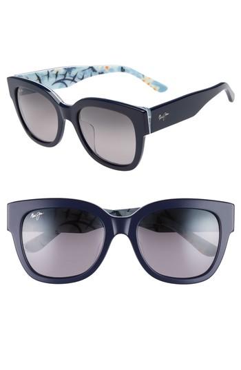 Women's Maui Jim 54mm Rhythm Polarized Sunglasses - Navy Blue/ Neutral Grey