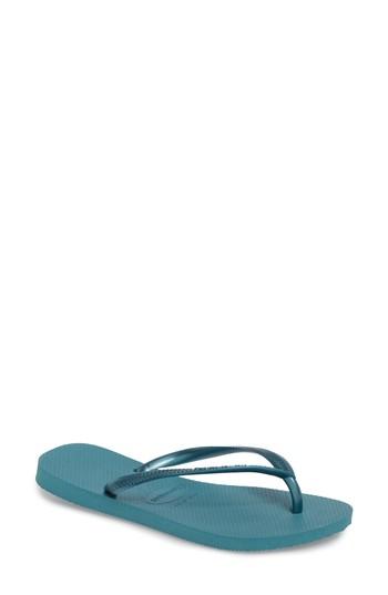 Women's Havaianas 'slim' Flip Flop Br - Blue/green