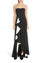 Women's Cinq A Sept Roma Ruffle Strapless Gown - Black