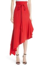 Women's Milly Italian Cady Maxi Skirt - Red