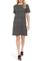 Women's Eileen Fisher Silk & Linen Shift Dress, Size - Black