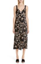 Women's Beaufille Floral Velvet Applique Lace Slipdress - Black