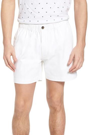 Men's Vintage 1946 Snappers Elastic Waist Shorts - White