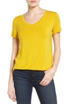 Petite Women's Halogen Modal Jersey V-neck Tee P - Yellow