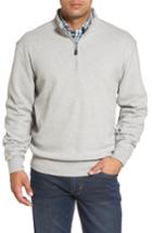 Men's Peter Millar Melange Quarter Zip Pullover - Grey
