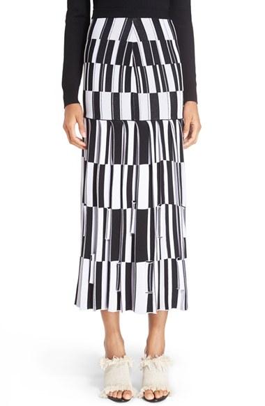Women's Proenza Schouler Pleat Jacquard Knit Midi Skirt
