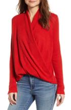Women's Codexmode Faux Wrap Sweater - Coral