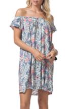 Women's Rip Curl Tropic Off The Shoulder Cover-up Dress - White