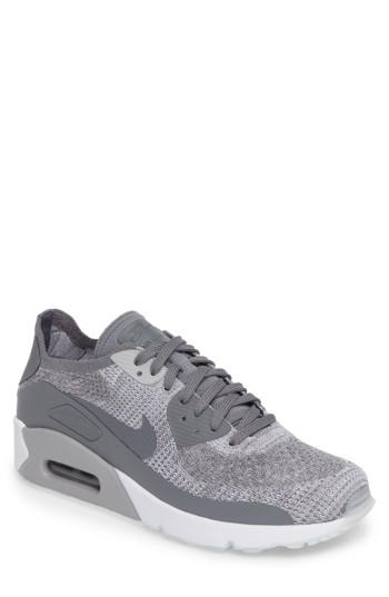 Men's Nike Air Max 90 Flyknit Ultra 2.0 Sneaker .5 M - Grey