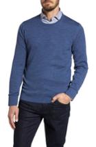 Men's Luciano Barbera Blue Needlepoint Wool & Silk Sweater Eu - Blue