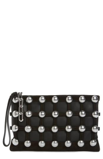 Women's Alexander Wang Roxy Studded Cage Leather Wristlet -