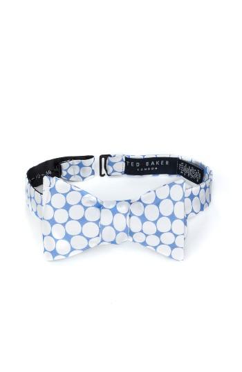 Men's Ted Baker London Spots Dot Silk Bow Tie, Size - White