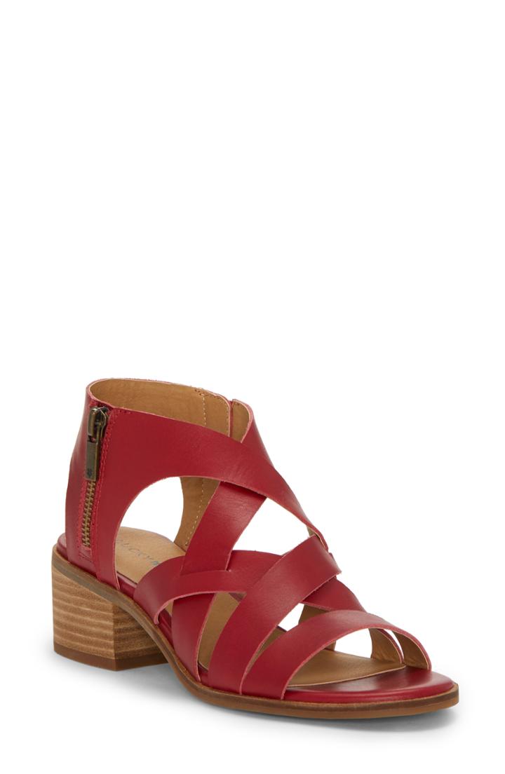 Women's Lucky Brand Nayeli Sandal M - Burgundy