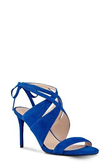 Women's Nine West Ronnie Ankle Tie Sandal M - Blue