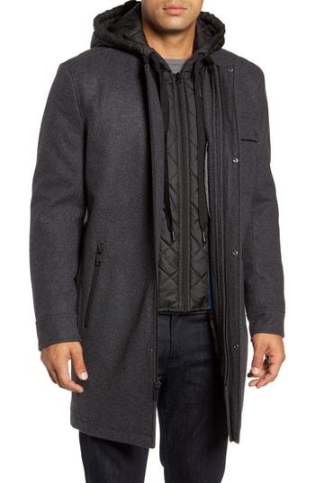 Men's Marc New York Rowland Hooded Bib Lined Parka - Grey